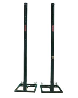 Juego Postes Voleibol Metálicos Cuadrados 80x80mm Trasladables