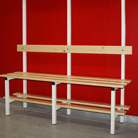 Banco Vestuario Sencillo Con Zapatillero, Percha Y Estante Superior - Imagen 2