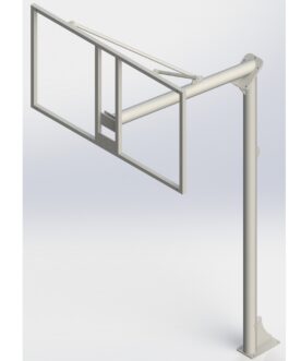 Juego De 2 Canastas Baloncesto Monotubo New Tubo 114 Mm Fijas -Sin Tablero, Aro- Con Base De Anclaje