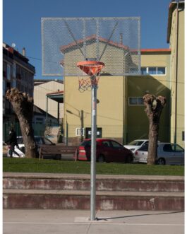 Juego Canastas Antivandálicas Baloncesto New Tubo 114 Mm Galvanizadas -Incluye Aros, Redes Y Tableros-