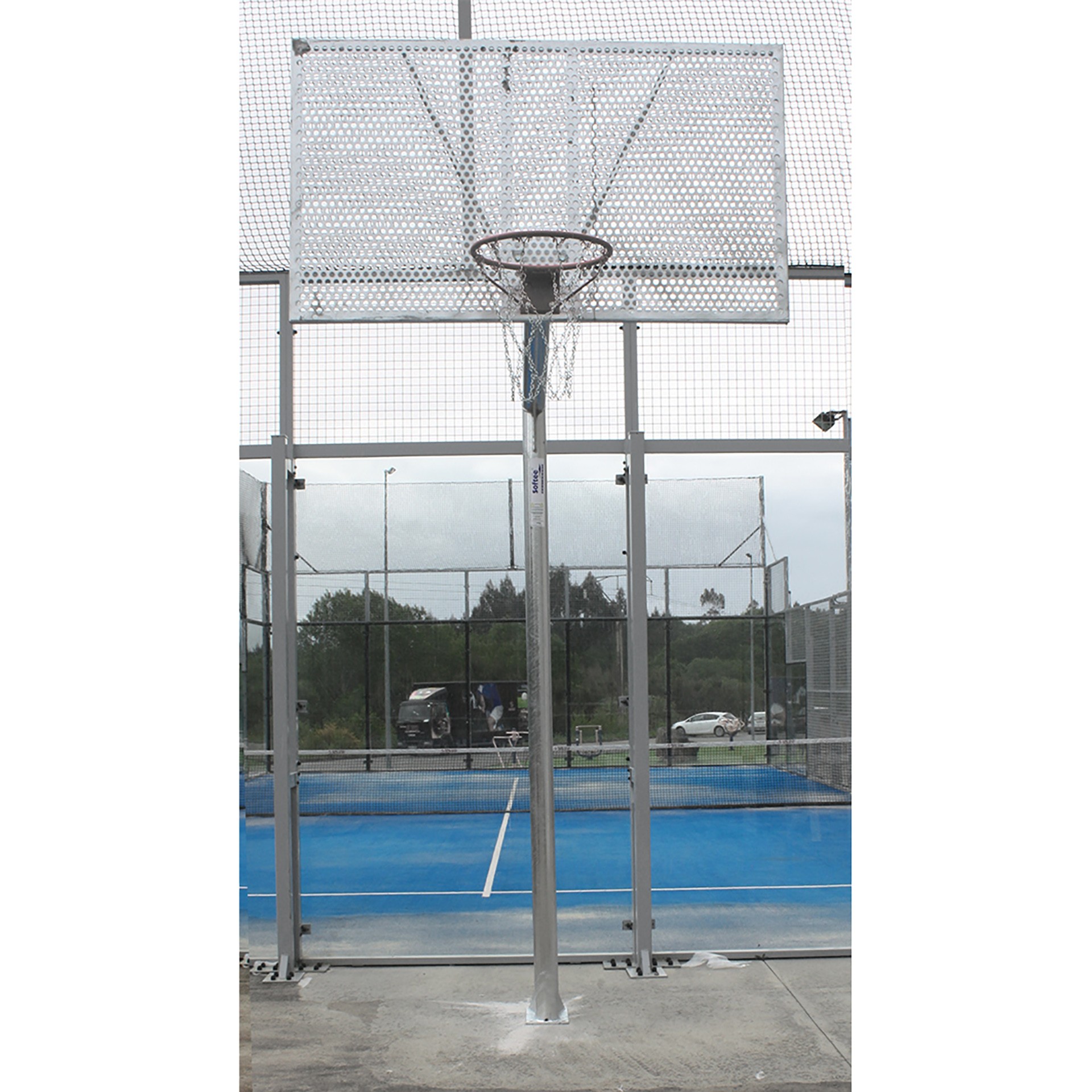Juego Canastas Antivandálicas Baloncesto New Tubo 114 Mm Galvanizadas -Incluye Aros, Redes Y Tableros- - Imagen 2
